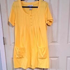 Roaman's Yellow Midi Dress